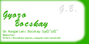 gyozo bocskay business card